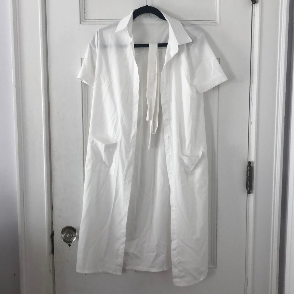 White Linen Dress